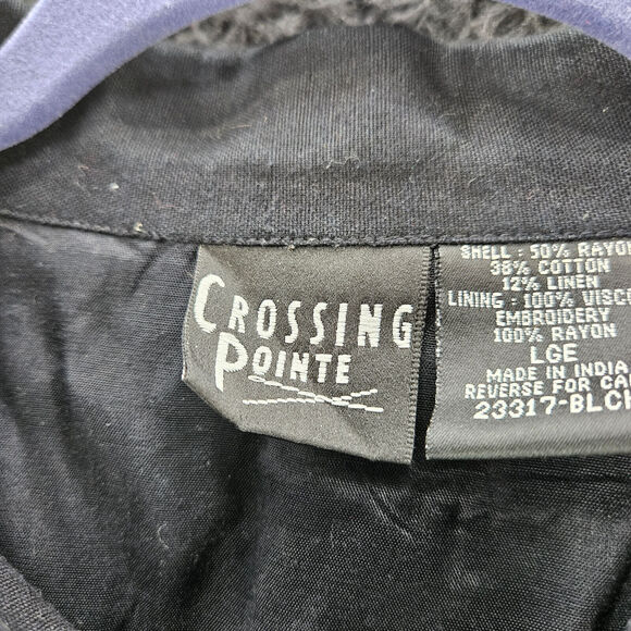 Crossing Pointe Womens Jacket Multi-Color Size Large Rayon Blend Embroidered - Picture 6 of 14